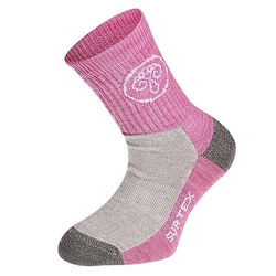 SURTEX – Ponožky pro děti barevné, tenké, s volným lemem, s obsahem merina 70%