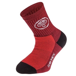 SURTEX – Ponožky pro děti barevné, tenké, s volným lemem, s obsahem merina 70%