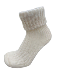 Dětské režné ponožky s ohrnovacím lemem a obsahem merina 45 % – ALICE 