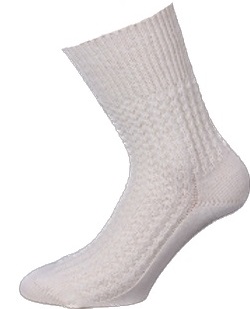 ALICE – dámské režné ponožky se vzorem pletýnky a obsahem merina 45 %